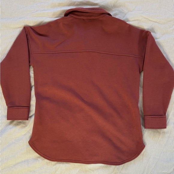 LAZYPANTS NWOT WOMEN’S TERRY FLEECE SHACKET/ terracotta - Picture 14 of 14